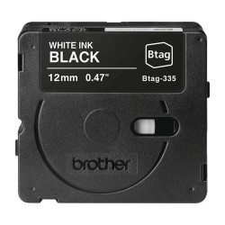 Schriftband Brother 12mmx4m weiß schwarz BTAG-335 — Buy in Cyprus with Fast Delivery