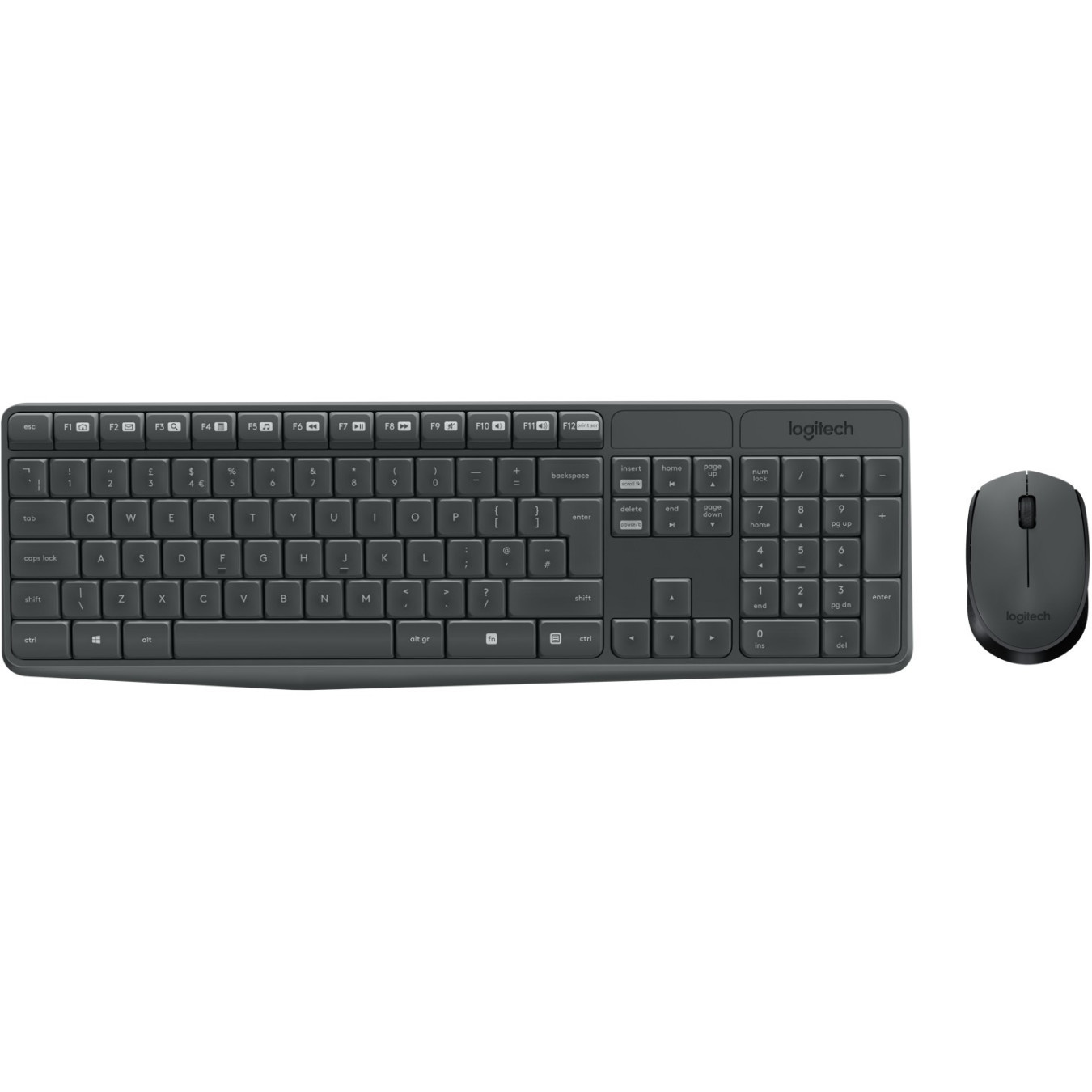 Logitech MK235 Wireless Keyboard and Mouse Combo - Grey - Full-size, 2.4 GHz Nano Receiver — Buy in Cyprus with Fast Delivery