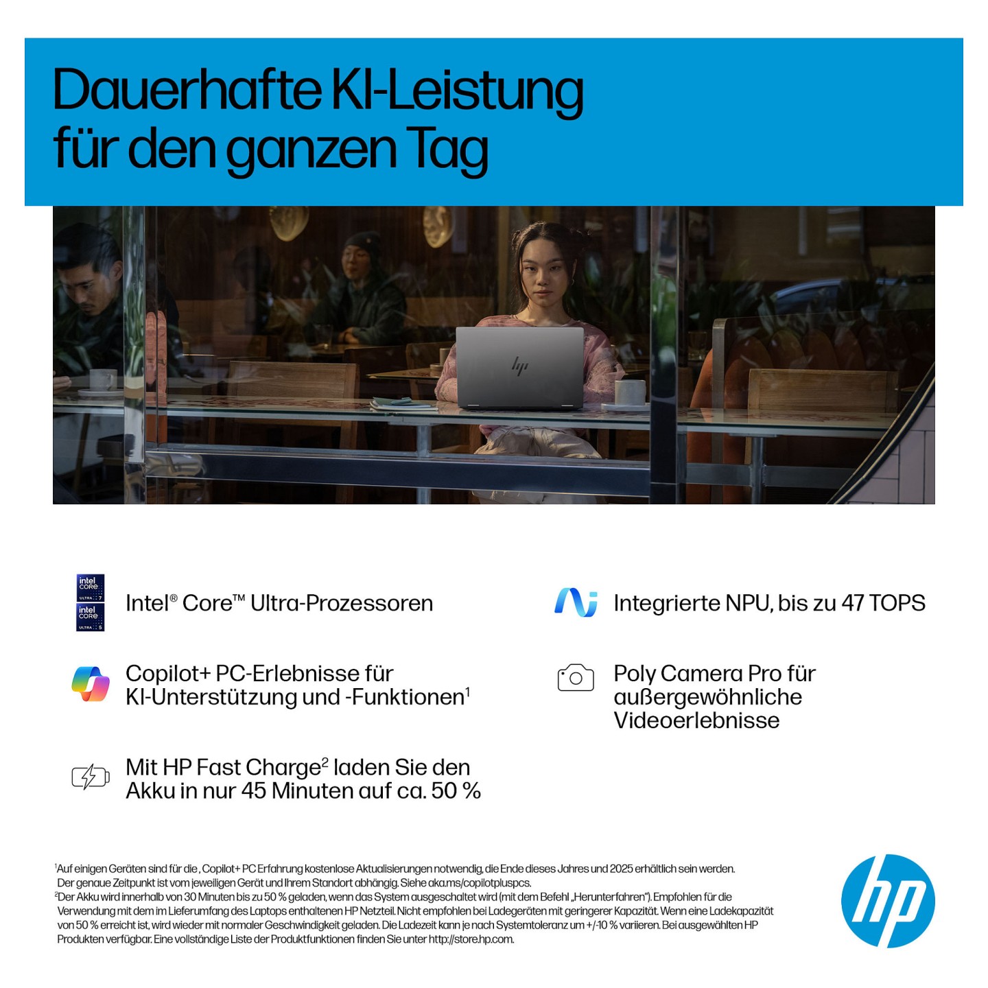 HP OmniBook X Flip 14-fm0056ng Intel® CoreTM Ultra 5 226V Next Gen AI Notebook 35.6 cm (14'')