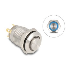 Drucktaster zum Einbau 12 mm 4 x Lötanschluss LED blau — Buy in Cyprus with Fast Delivery