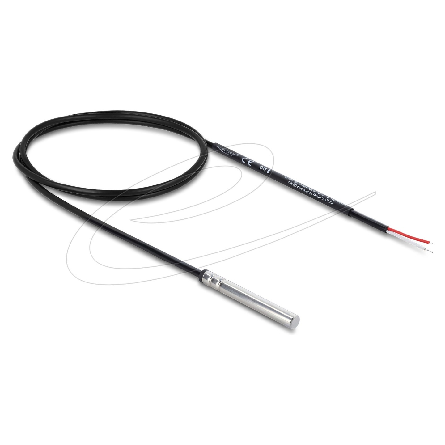 Delock Temperaturfühler-Kabel mit 2 x offene Kabelenden DS18B20 1 m — Buy in Cyprus with Fast Delivery