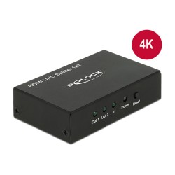 DELOCK Splitter HDMI in to 2 x HDMI out 4K UHD — Buy in Cyprus with Fast Delivery