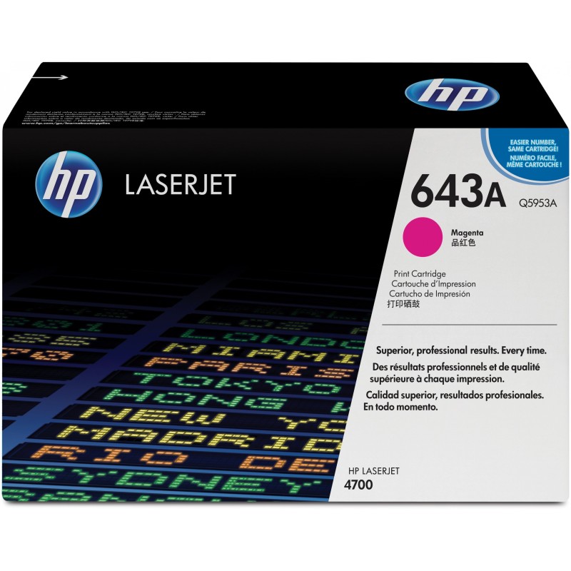 Buy HP 643A Original Colour LaserJet Toner Cartridge - Q5953A - Magenta, Standar... in Cyprus, Nicosia, Limassol, Larnaka, Pafos