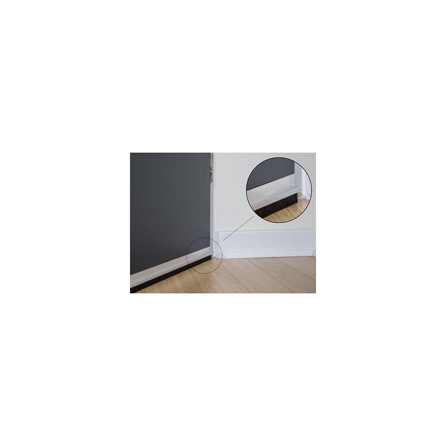 Bürstenstreifen 40 mm mit Alu-Profil gewinkelt - Länge 1 m — Buy in Cyprus with Fast Delivery