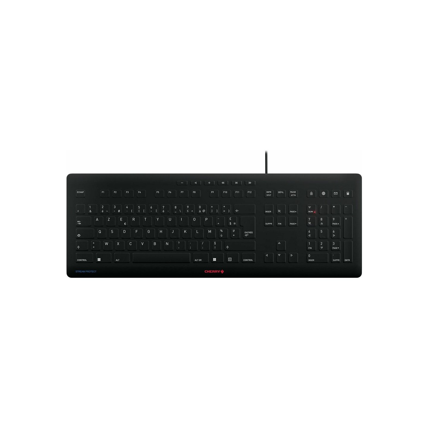 CHERRY STREAM PROTECT KEYBOARD Corded FR-Layout schwarz — Buy in Cyprus with Fast Delivery