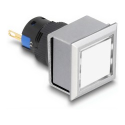 16 mm Kunststoff Signallampe weiß Lötversion viereckig — Buy in Cyprus with Fast Delivery