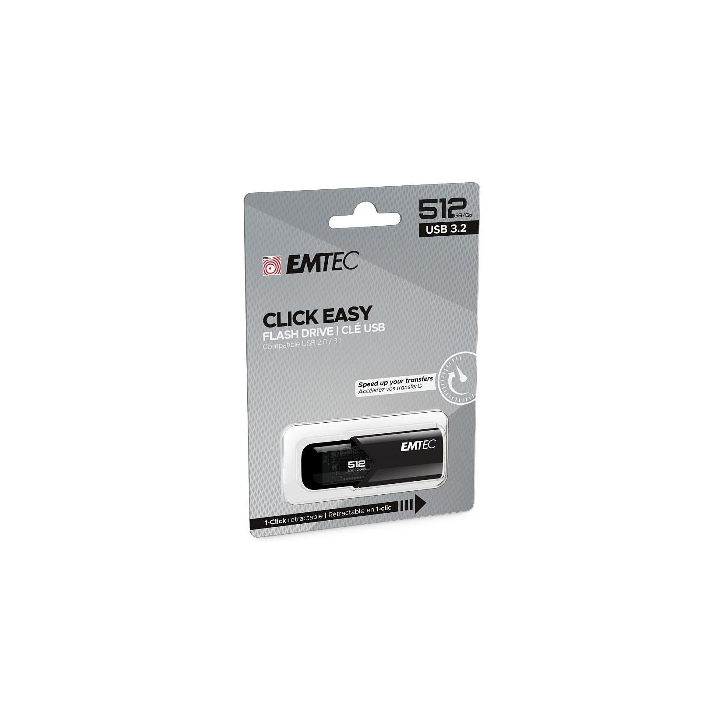 STICK Emtec USB3.2 Click Easy B110 512GB Black — Buy in Cyprus with Fast Delivery