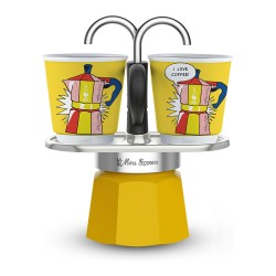 Bialetti Espressokocher Set Mini Express Lichtenstein + 2 Espressobecher — Buy in Cyprus with Fast Delivery