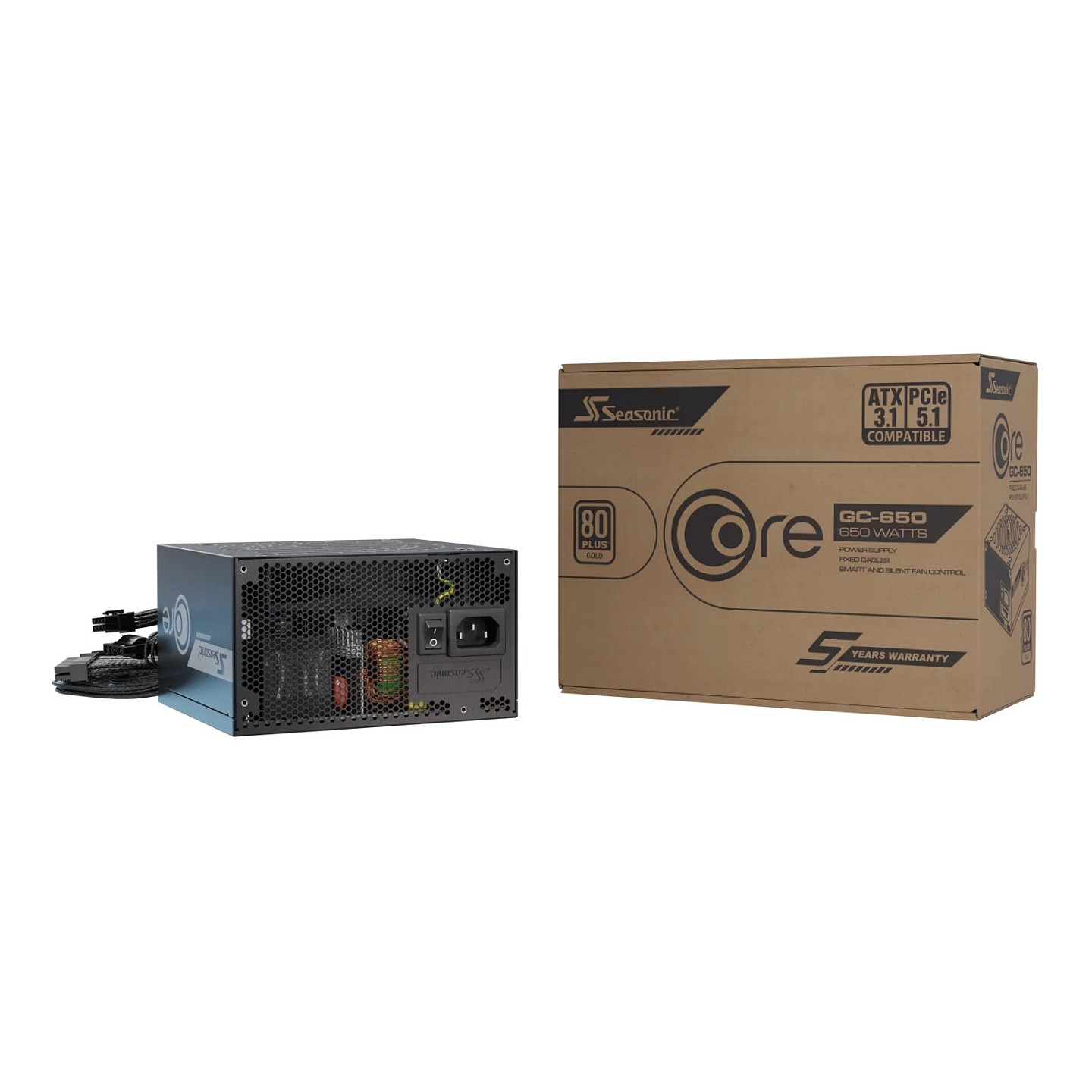Seasonic CORE GC-650 ATX 3.1 650W 80+ Gold Power Supply (Boxed) — Buy in Cyprus with Fast Delivery
