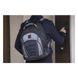 WENGER Synergy Notebook Rucksack fuer 35.8 bis 39.6cm 14.1 bis 15.6Zoll Tablet. Laptop schwarz grau