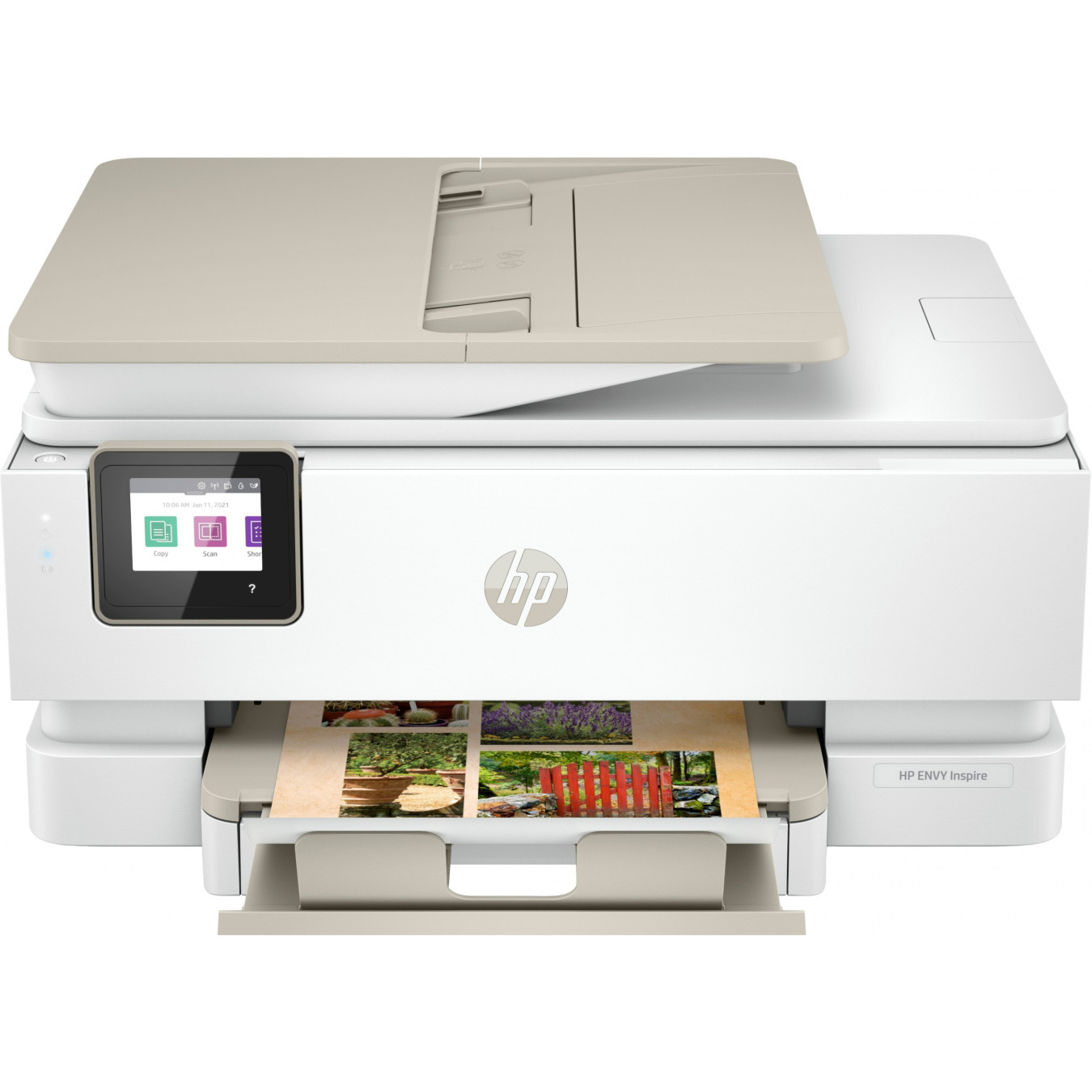 HP ENVY Inspire 7920e - All-in-One Color Inkjet Printer - Wi-Fi, ADF, Duplex, Portobello Beige, 256MB, 800MHz