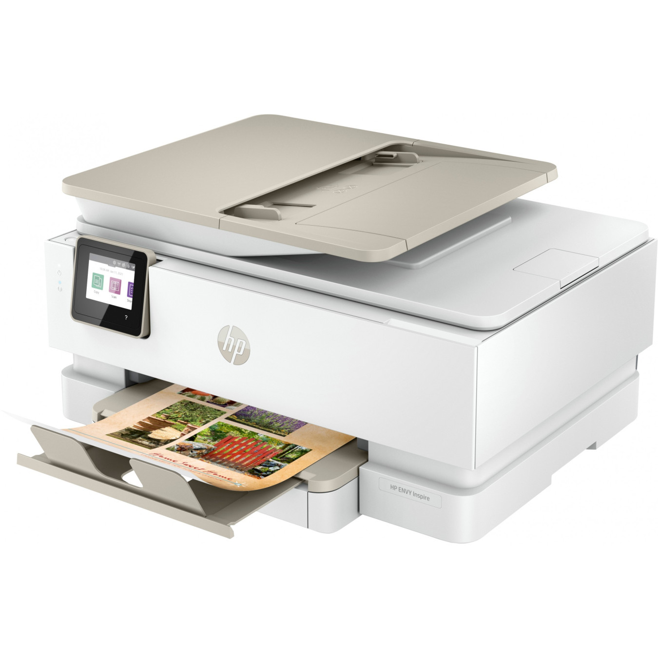 HP ENVY Inspire 7920e - All-in-One Color Inkjet Printer - Wi-Fi, ADF, Duplex, Portobello Beige, 256MB, 800MHz