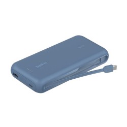 Belkin Powerbank mit integriertem USB-C Kabel. Blau. USB-C. 20.000 mAh. BPB024HQBL — Buy in Cyprus with Fast Delivery