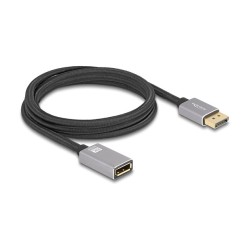 DELOCK DisplayPort Verlngerungskabel 8K 60 Hz 2 m grau Metall ohne Einrastfunktion — Buy in Cyprus with Fast Delivery