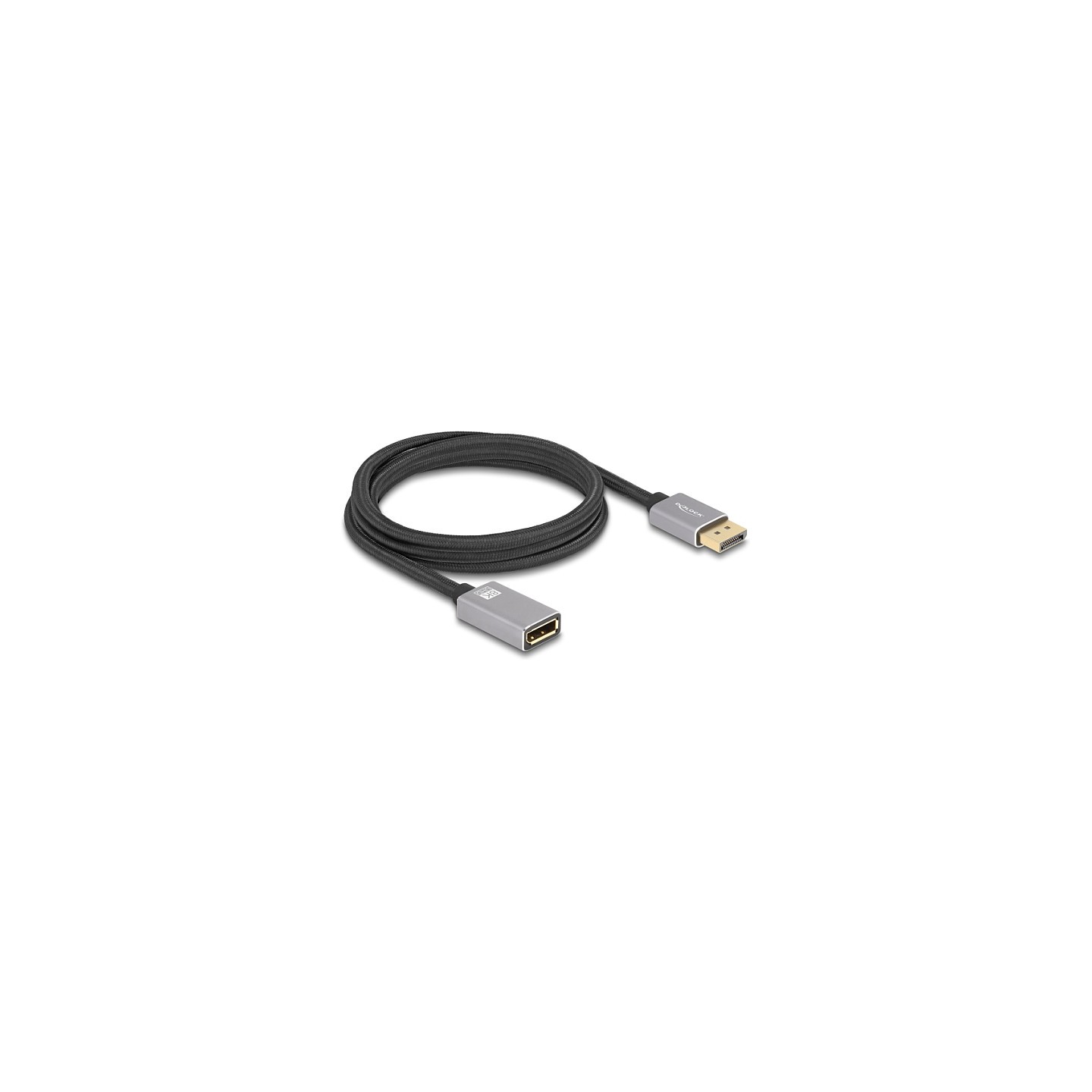 DELOCK DisplayPort Verlngerungskabel 8K 60 Hz 2 m grau Metall ohne Einrastfunktion — Buy in Cyprus with Fast Delivery