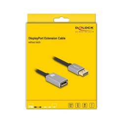DELOCK DisplayPort Verlngerungskabel 8K 60 Hz 2 m grau Metall ohne Einrastfunktion — Buy in Cyprus with Fast Delivery