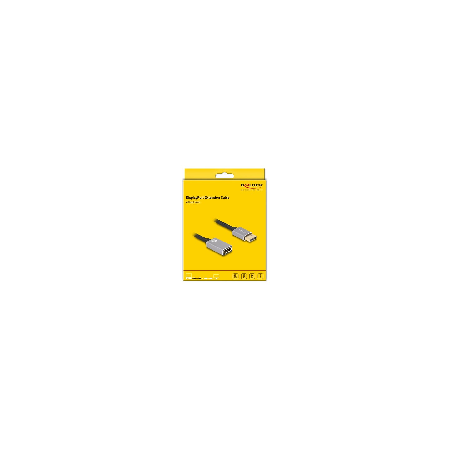 DELOCK DisplayPort Verlngerungskabel 8K 60 Hz 2 m grau Metall ohne Einrastfunktion — Buy in Cyprus with Fast Delivery