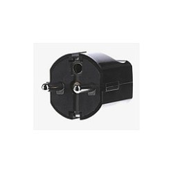 BACHMANN Schutzkontaktstecker schwarz bruchfest montierbar — Buy in Cyprus with Fast Delivery
