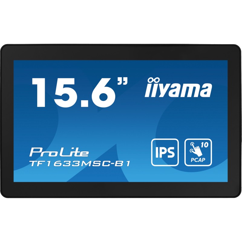 Buy iiyama ProLite TF1633MSC-B1 - 15.6" IPS PCAP Touch Monitor, Full HD, HDMI+DP... in Cyprus, Nicosia, Limassol, Larnaka, Pafos