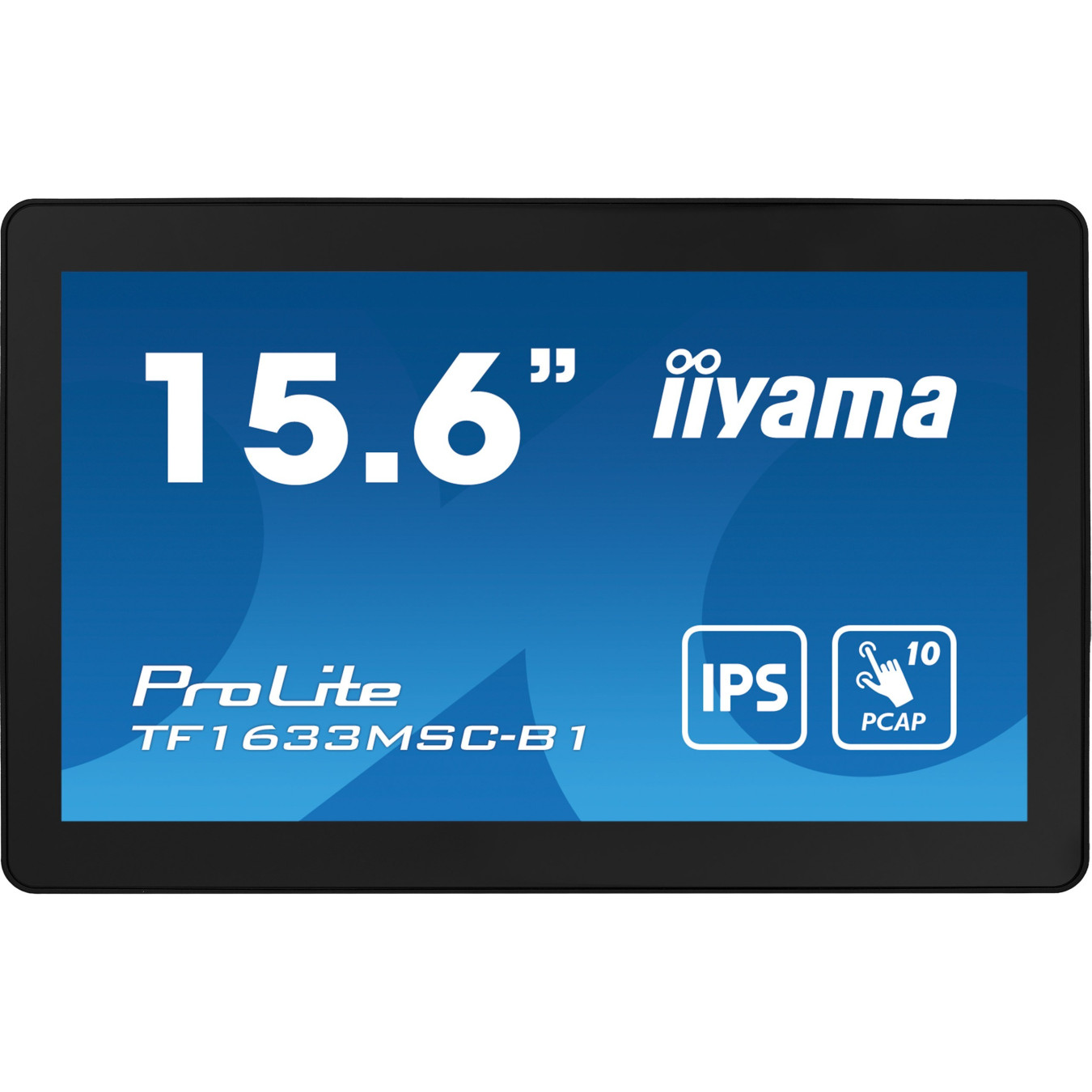 iiyama ProLite TF1633MSC-B1 - 15.6" IPS PCAP Touch Monitor, Full HD, HDMI+DP, Black — Buy in Cyprus with Fast Delivery