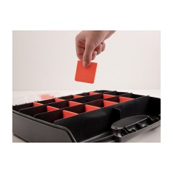 Sortimentsbox mit 17 Fächern 320 x 255 x 60 mm orange schwarz — Buy in Cyprus with Fast Delivery