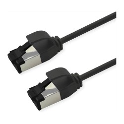 ROLINE S FTP Patchkabel Kat.8.1. Slim. PoE. schwarz. 2m — Buy in Cyprus with Fast Delivery