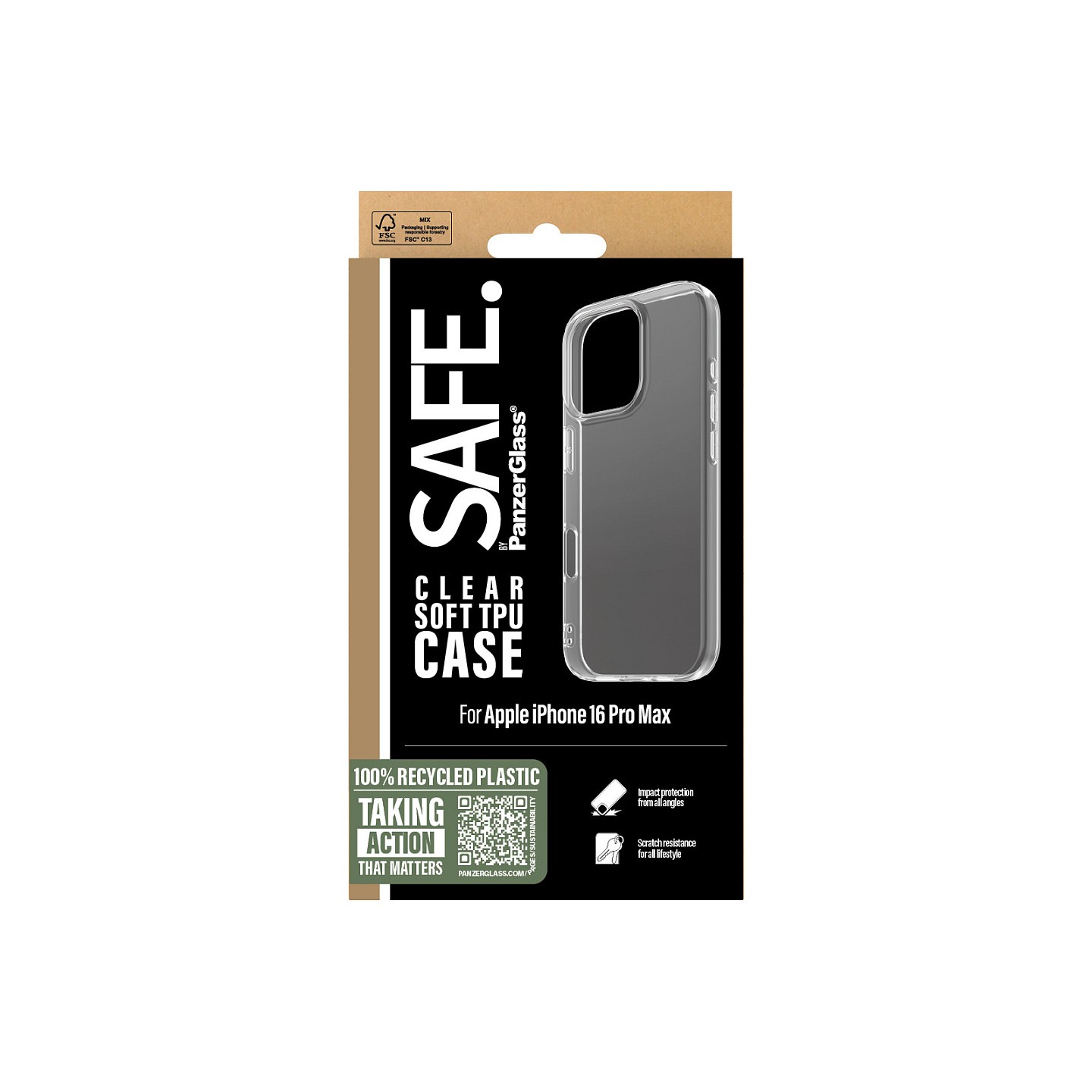 SAFE TPU Case Clear iPhone 16 Pro Max — Buy in Cyprus with Fast Delivery