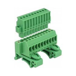 Terminalblock Set für Hutschienen 10 Pin mit Schraubverriegelung — Buy in Cyprus with Fast Delivery