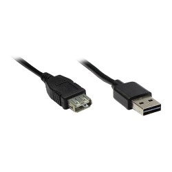 Verlängerungskabel USB 2.0 EASY Stecker A an Buchse A. schwarz. 3m. — Buy in Cyprus with Fast Delivery