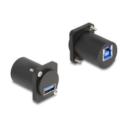 Delock D-Typ Modul USB 5 Gbps Typ-A Buchse zu Typ-B Buchse mit Schrauben schwarz — Buy in Cyprus with Fast Delivery