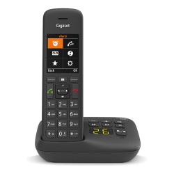GIGASET C575A schwarz schnurlos analog (DECT) Anrufbeantworter TFT-Farb-Display Freisprechen Adressbuch fr 200 Eintrg...