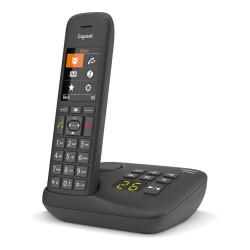 GIGASET C575A schwarz schnurlos analog (DECT) Anrufbeantworter TFT-Farb-Display Freisprechen Adressbuch fr 200 Eintrg...