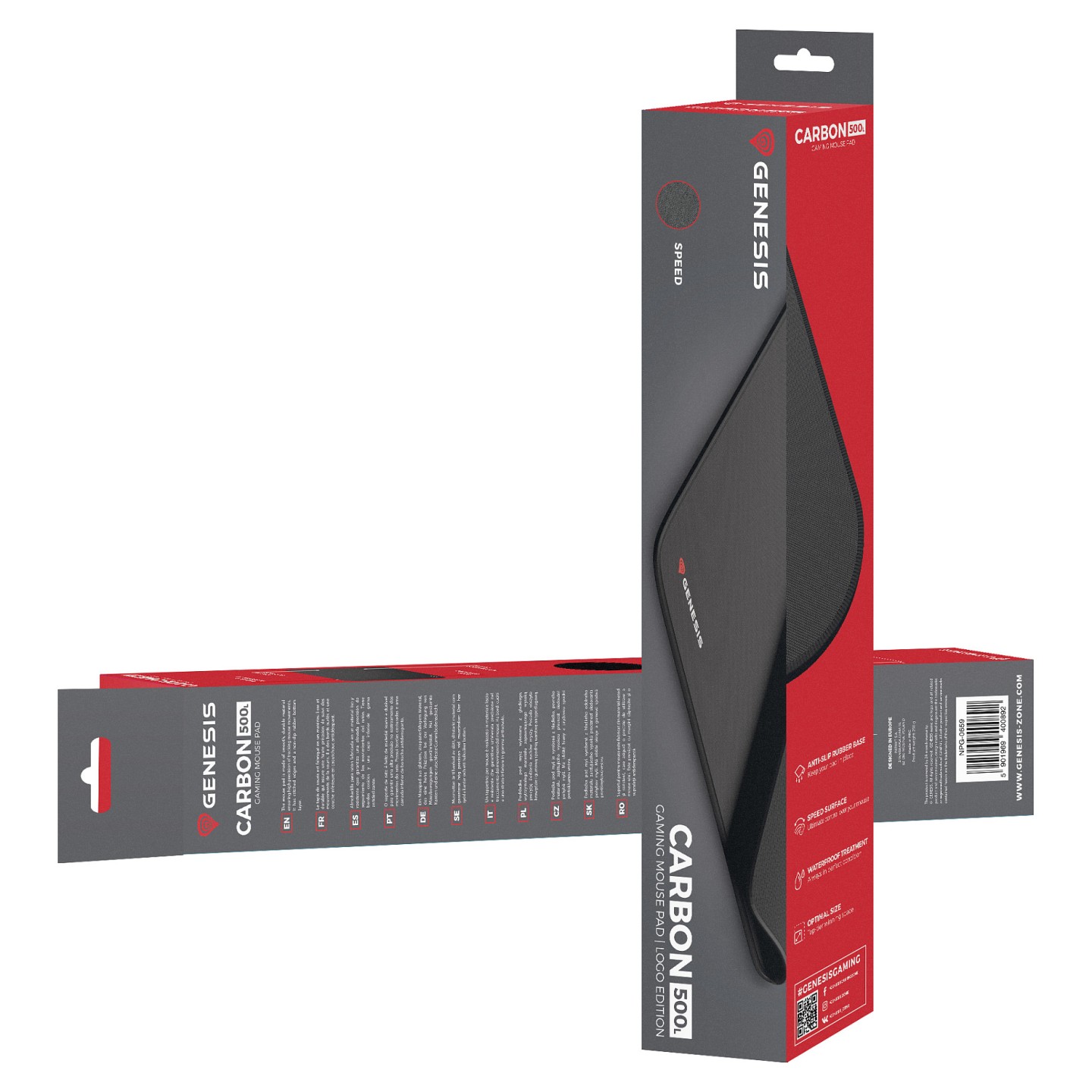 Genesis Mauspad CARBON 500 'LOGO' L (400mm x 330mm) — Buy in Cyprus with Fast Delivery