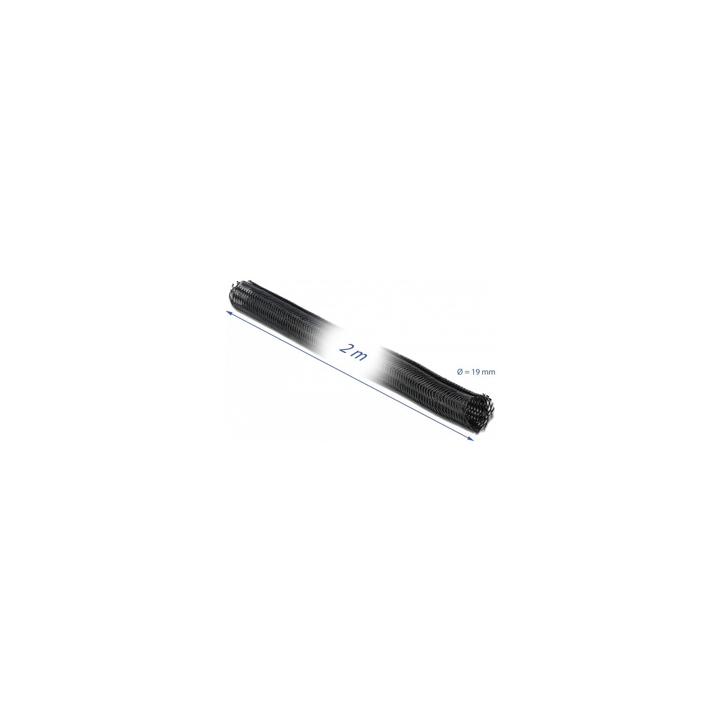 Geflechtschlauch selbstschließend 2 m x 19 mm schwarz — Buy in Cyprus with Fast Delivery