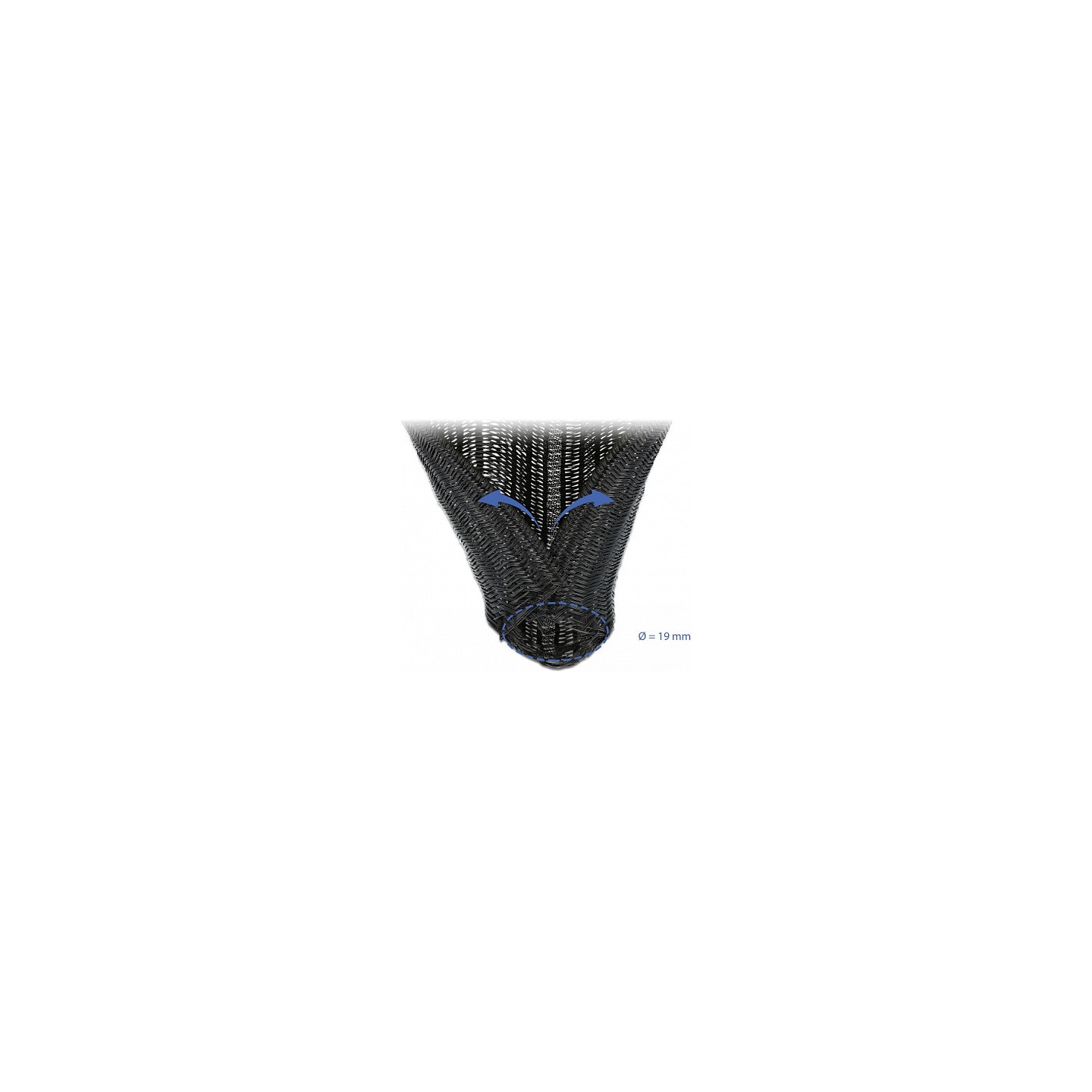 Geflechtschlauch selbstschließend 2 m x 19 mm schwarz — Buy in Cyprus with Fast Delivery
