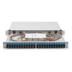 DIGITUS LWL Spleißbox 1HE bestückt 24x SC DX OS2 grau — Buy in Cyprus with Fast Delivery