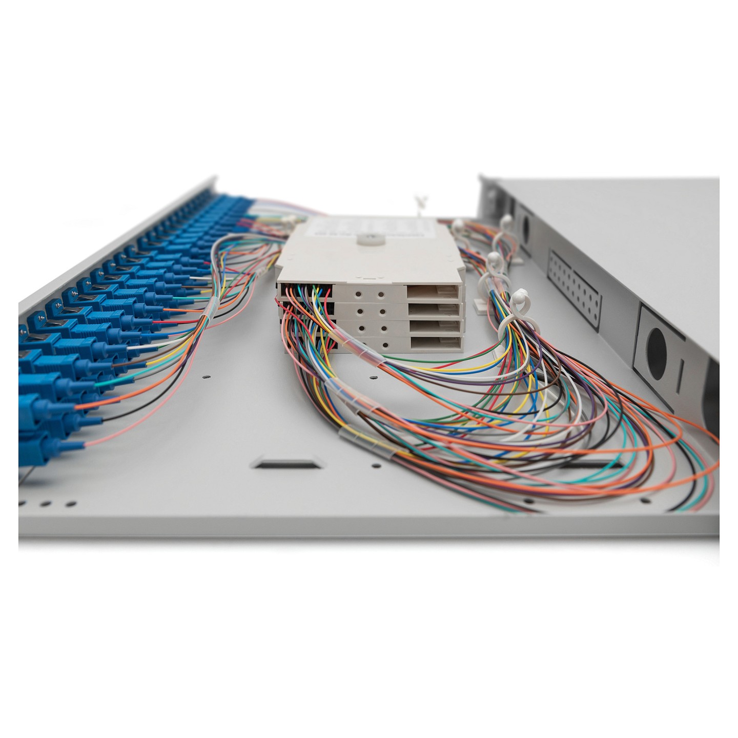 DIGITUS LWL Spleißbox 1HE bestückt 24x SC DX OS2 grau — Buy in Cyprus with Fast Delivery