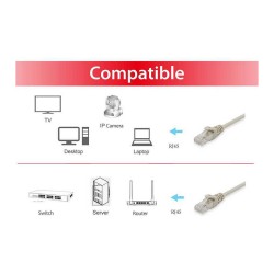Equip Patchkabel Cat6A U UTP 2xRJ45 1.50m beige LSZH Polybeutel — Buy in Cyprus with Fast Delivery