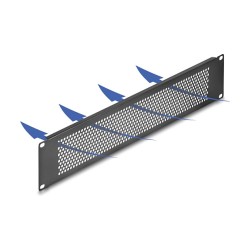 19? Blindpanel mit runden Löchern 2 HE schwarz — Buy in Cyprus with Fast Delivery