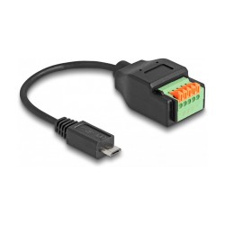 DELOCK USB 2.0 Kabel Typ Micro-B St to Terminalblock Adapter — Buy in Cyprus with Fast Delivery