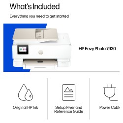 T HP Envy Photo 7930 All-in-One Color Inkjet 10ppm Print Scan Copy Photo Printer USB 2.0 Wi-Fi