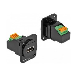 DELOCK D-Typ Modul USB 2.0 Typ-A Buchse zu Terminalblock — Buy in Cyprus with Fast Delivery