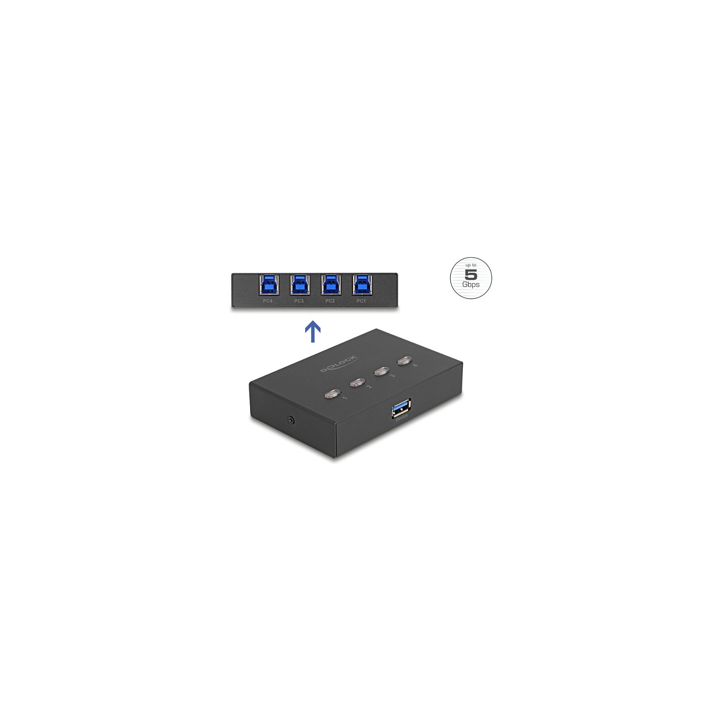 USB 5 Gbps Switch für 4 PC an 1 Gerät — Buy in Cyprus with Fast Delivery