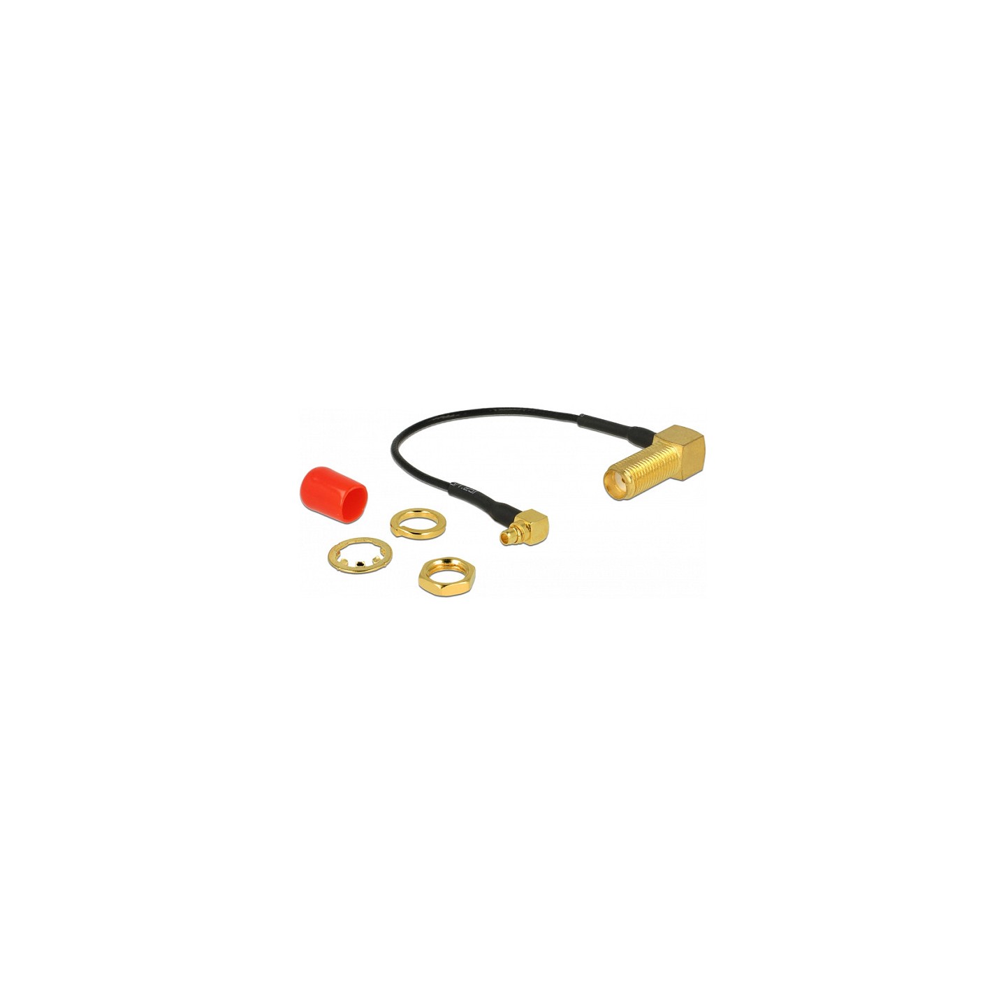 DELOCK Antennenkabel SMA 90 Buchse zum Einbau to MMCX 90 Stecker 10cm 1.37 Gewindelnge 13mm — Buy in Cyprus with Fast Delivery
