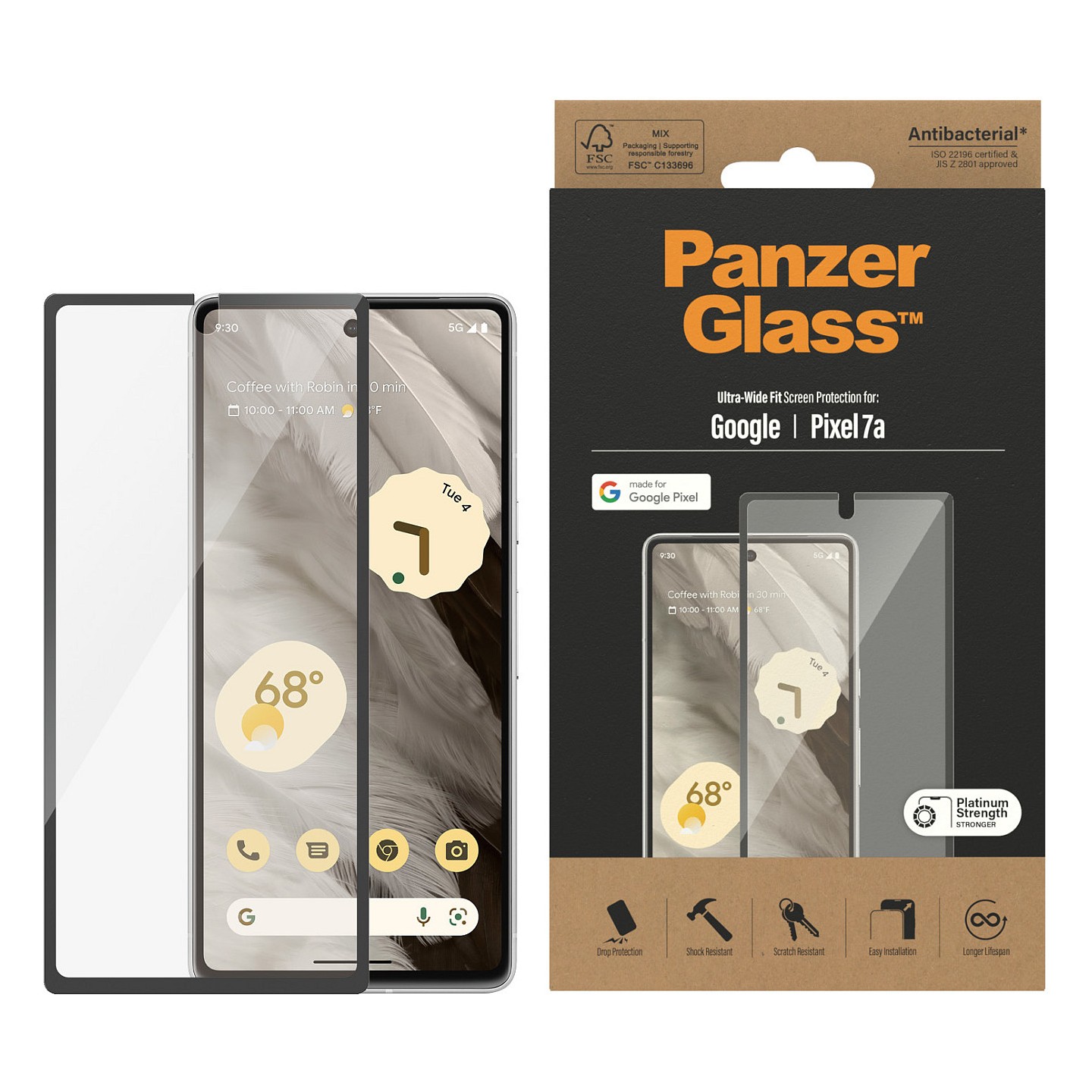 PanzerGlass Screen Protector Google Pixel 7a Ultra Wide Fit — Buy in Cyprus with Fast Delivery