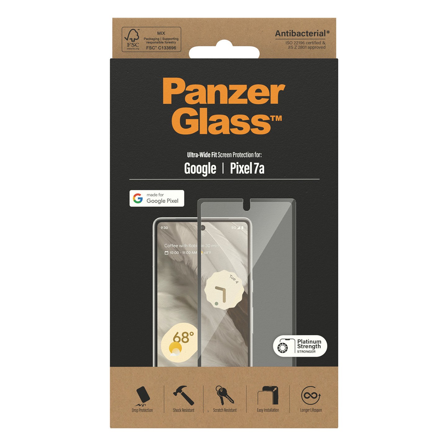 PanzerGlass Screen Protector Google Pixel 7a Ultra Wide Fit — Buy in Cyprus with Fast Delivery