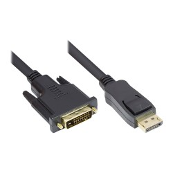 Good Connections Kabel DP-St.-DVI-D 24+1-St. schwarz 1m — Buy in Cyprus with Fast Delivery