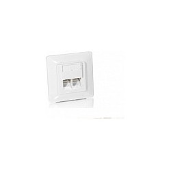 Equip Unterputzdose +Frontplatte 2xRJ45 Cat5e 45° RAL 9010 — Buy in Cyprus with Fast Delivery