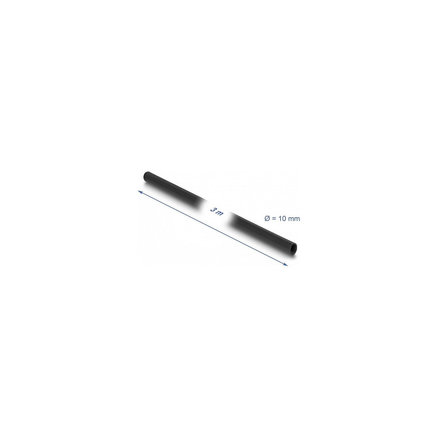 PVC Isolierschlauch 3 m x 10 mm schwarz — Buy in Cyprus with Fast Delivery