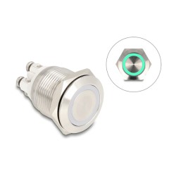Drucktaster zum Einbau 19 mm 4 x Schraubklemme LED grün — Buy in Cyprus with Fast Delivery
